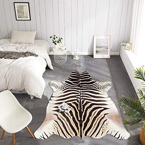 GENUINE OR FAUX ZEBRA SKIN RUG
