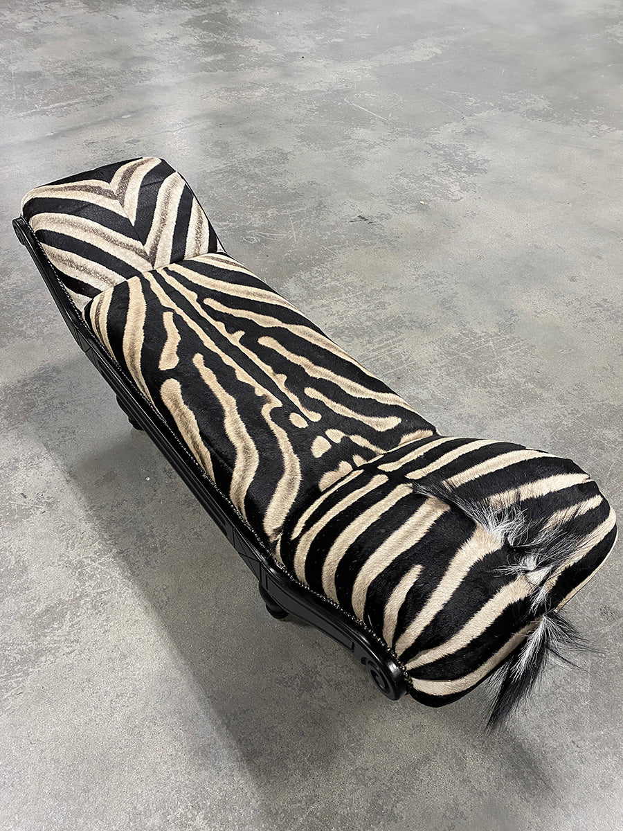 zebra skin ottoman
