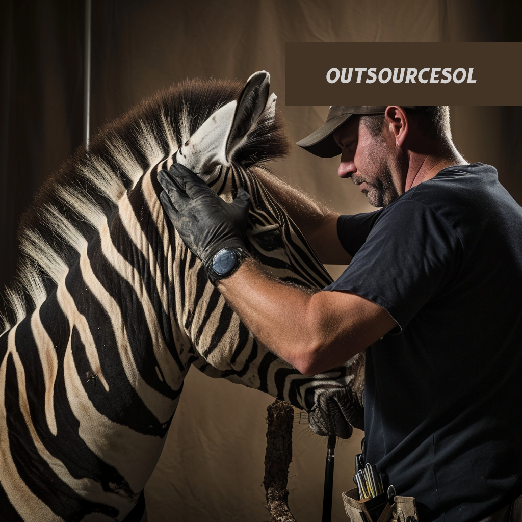 Trophy Zebra Shoulder Mount