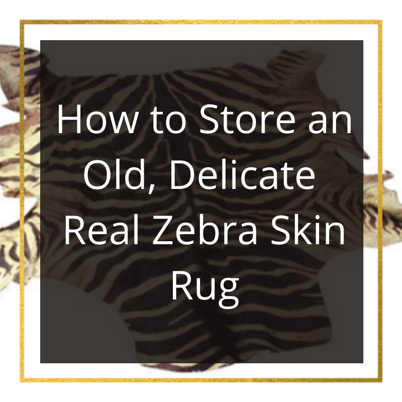 How to Store an Old, Delicate Real Zebra Skin Rug