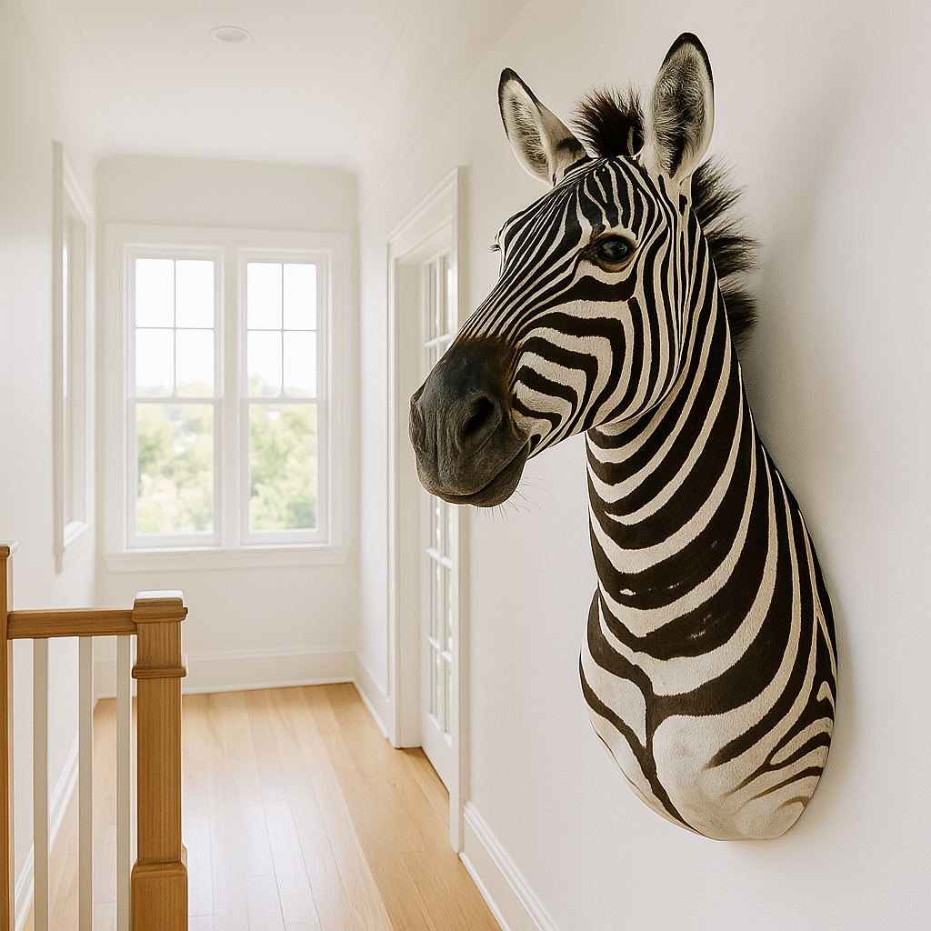 Zebra Shoulder Mount and Taxidermy