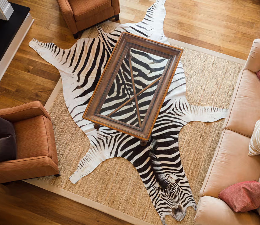 African Real Zebra Rug