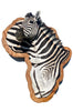 Zebra Mount On Wooden African Frame