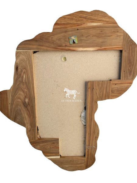 Zebra Mount On Wooden African Frame