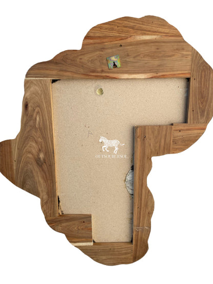 Zebra Mount On Wooden African Frame