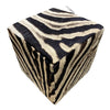 zebra hide furniture cube and ottoman