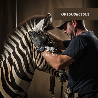 Zebra Mount On Wooden African Frame