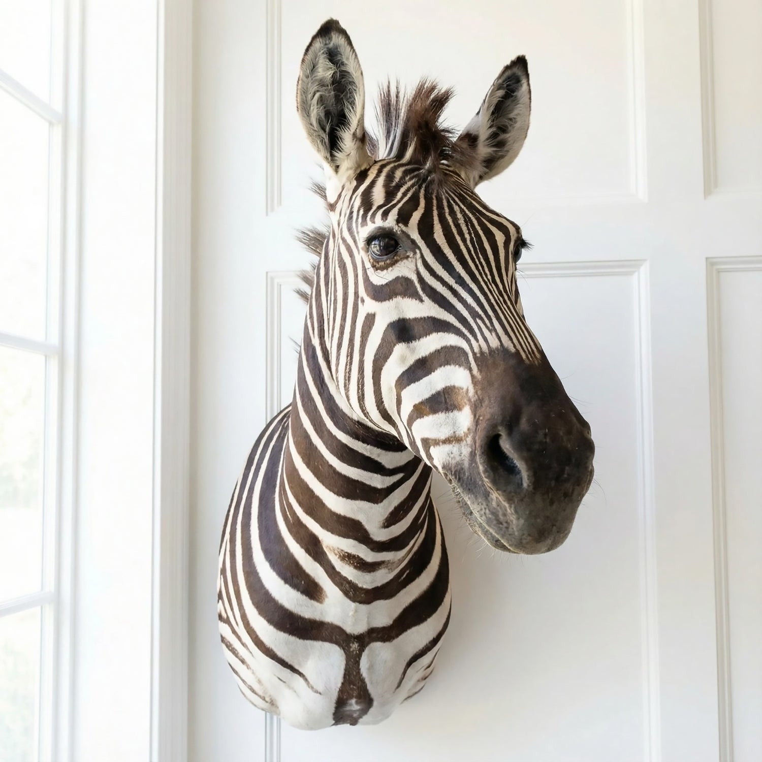 zebra shoulder mount - African taxidermy