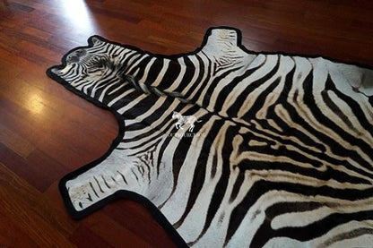 zebra skin rug -Felted Zebra Hide